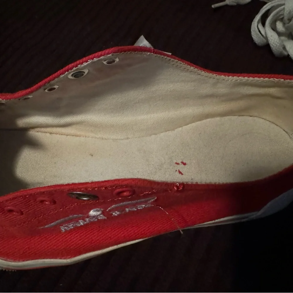 Red Armani Jeans tennis shoes, unisex men’s size 7.5/40.5!!!!
